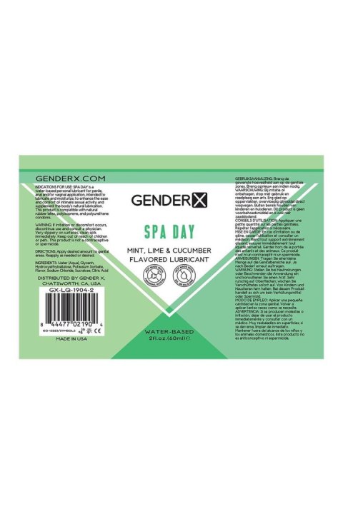 GENDER X SPA DAY FLAVORED LUBE, 60ML GENDER X SPA DAY FLAVORED LUBE, 60ML