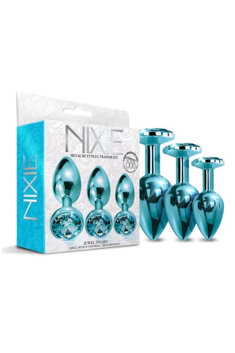 NIXIE METAL BUTT PLUGÂ TRAINERÂ SET, BLUE METALLIC NIXIE METAL BUTT PLUGÂ TRAINERÂ SET, BLUE METALLIC