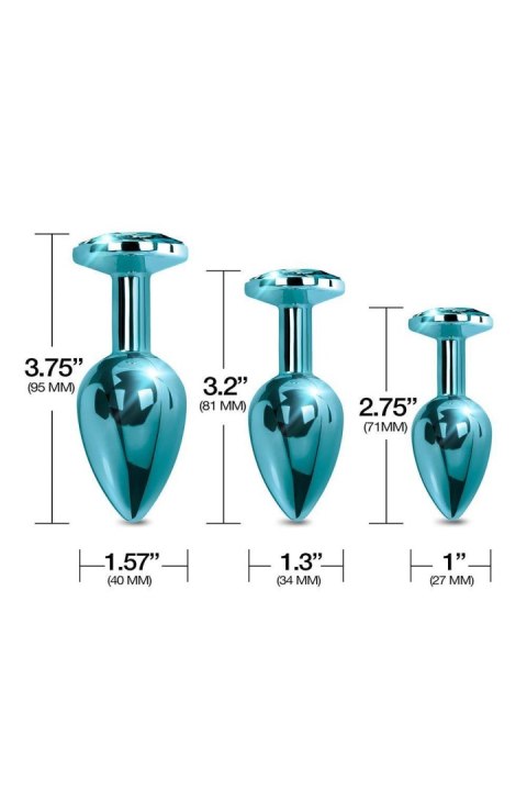 NIXIE METAL BUTT PLUGÂ TRAINERÂ SET, BLUE METALLIC NIXIE METAL BUTT PLUGÂ TRAINERÂ SET, BLUE METALLIC