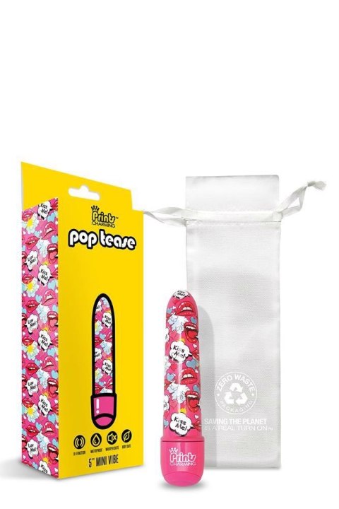 PRINTS CHARMING POP TEASE 5" MINI VIBE KISS ME PINK PRINTS CHARMING POP TEASE 5" MINI VIBE KISS ME PINK