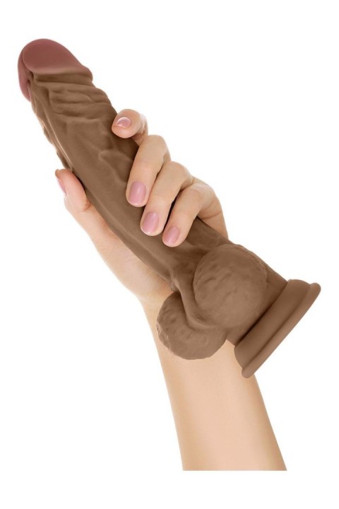 SHAFT MODEL A 10.5 INCH LIQUID SILICONE DONG WITH BALLS OAK SHAFT MODEL A 10.5 INCH LIQUID SILICONE DONG WITH BALLS OAK