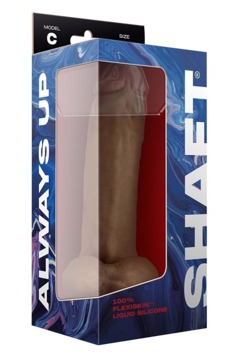 SHAFT MODEL C 9.5 INCH LIQUID SILICONE DONG WITH BALLS OAK SHAFT MODEL C 9.5 INCH LIQUID SILICONE DONG WITH BALLS OAK