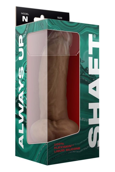 SHAFT MODEL N 9.5 INCH LIQUID SILICONE DONG WITH BALLS OAK SHAFT MODEL N 9.5 INCH LIQUID SILICONE DONG WITH BALLS OAK