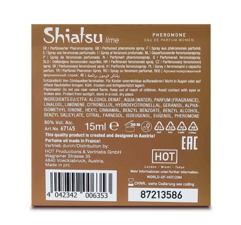 SHIATSU Pheromon Fragrance woman lime 15 ml SHIATSU Pheromon Fragrance woman lime 15 ml