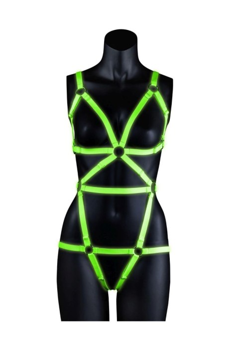 Full Body Harness - GitD - Neon Green/Black - L/XL Full Body Harness - GitD - Neon Green/Black - L/XL