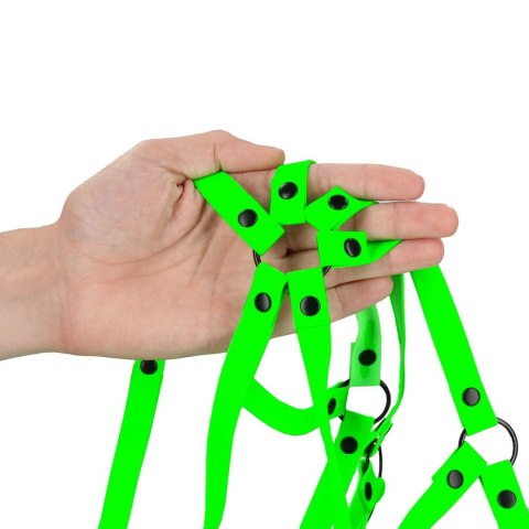 Full Body Harness - GitD - Neon Green/Black - L/XL Full Body Harness - GitD - Neon Green/Black - L/XL
