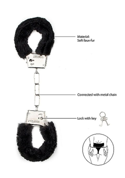 Furry Handcuffs - Black Furry Handcuffs - Black