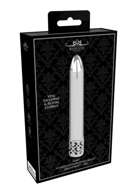 Shiny - Rechargeable ABS Bullet - Silver Shiny - Rechargeable ABS Bullet - Silver