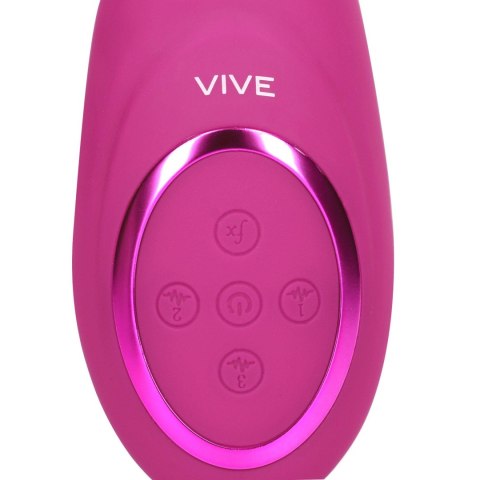 Gen - Rechargeable Triple Action G-Spot Vibrator with Pulse Wave and Vibrating Bristles - Pink