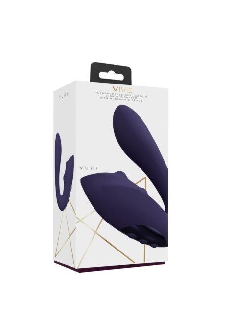 VIVE - Yuki - Rechargeable Dual Motor - G-Spot Vibrator with Massaging Beads - Purple VIVE - Yuki - Rechargeable Dual Motor - G-Spot Vibrator with Massaging Beads - Purple