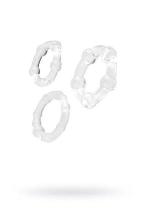 A-TOYS, Cockrings set, 3 pcs.TPE,Transparent, O 3,5 / 3/2 cm A-TOYS, Cockrings set, 3 pcs.TPE,Transparent, O 3,5 / 3/2 cm