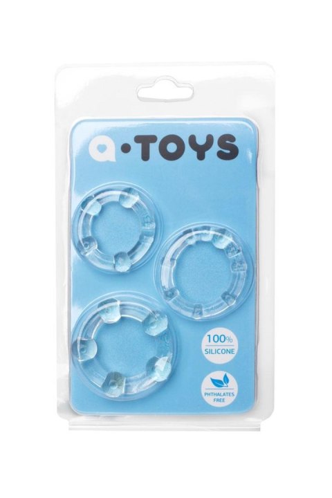 A-TOYS, Cockrings set, 3 pcs.TPE,Transparent, O 3,5 / 3/2 cm A-TOYS, Cockrings set, 3 pcs.TPE,Transparent, O 3,5 / 3/2 cm