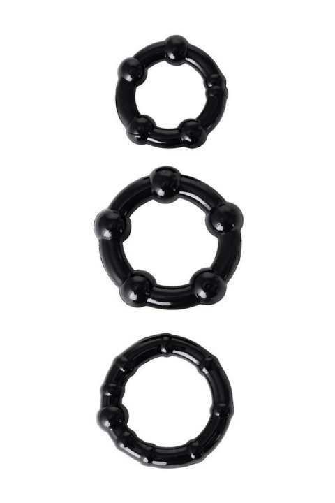 A-TOYS, Penis Pump, PVC, Black, 23.5 cm 3 cock rings included