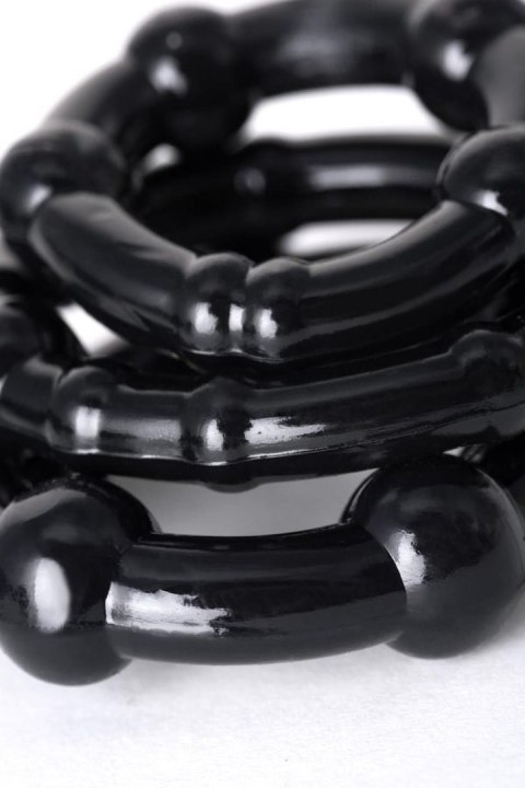 A-TOYS, Penis Pump, PVC, Black, 23.5 cm 3 cock rings included
