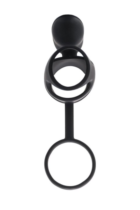 Black & Red, Penis ring with vibration, clitoral stimulation, silicone, black 14.5 cm Black & Red, Penis ring with vibration, clitoral stimulation, silicone, black 14.5 cm