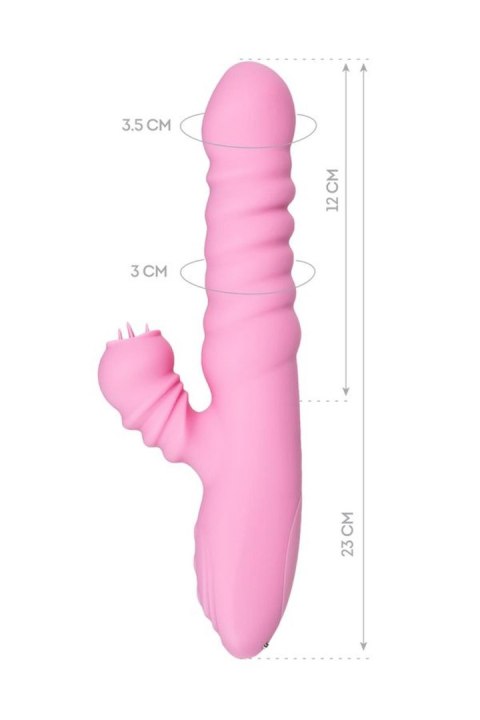 JOS Lixy vibrator, with Up&Down function, silicone, pink, 23 cm