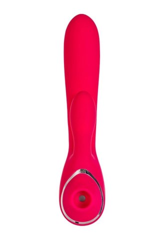 JOS Vibrator with clitoral stimulator JOS Doobl, silicone, pink, 20 cm
