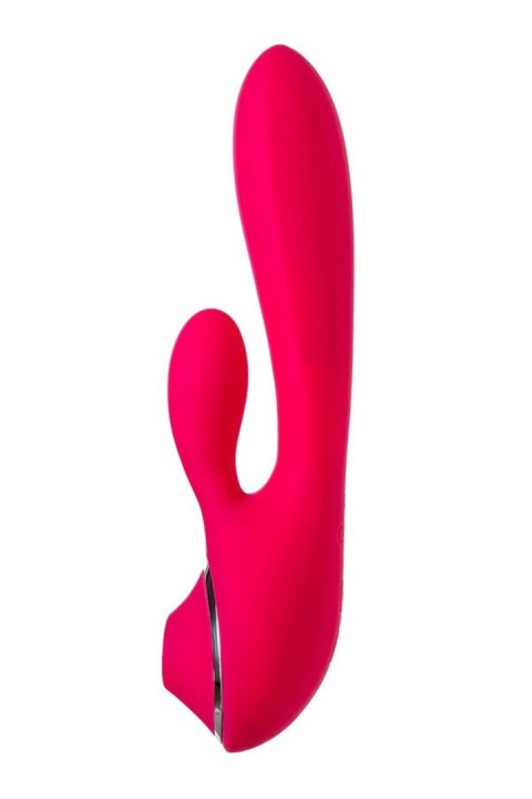 JOS Vibrator with clitoral stimulator JOS Doobl, silicone, pink, 20 cm