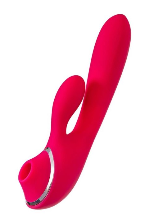 JOS Vibrator with clitoral stimulator JOS Doobl, silicone, pink, 20 cm