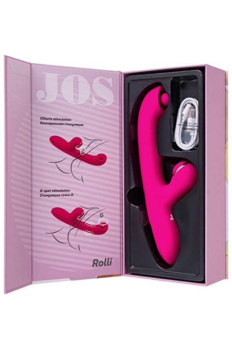 Vibrator with stimulating ball and vacuum stimulation JOS Rolli, silicone, pink, 22 cm Vibrator with stimulating ball and vacuum stimulation JOS Rolli, silicone, pink, 22 cm