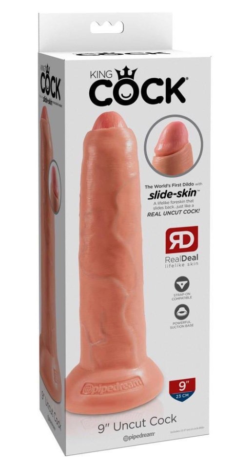 King Cock 9in. Uncut - Flesh King Cock 9in. Uncut - Flesh