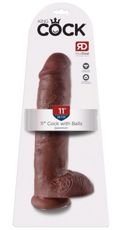 KC 11" Cock with Balls Brown KC 11" Cock with Balls Brown