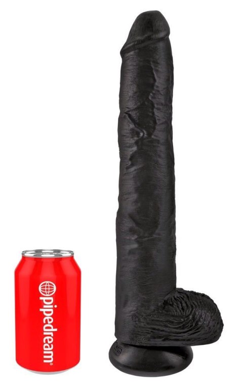 King Cock 14" Cock w Balls Dar King Cock 14" Cock w Balls Dar