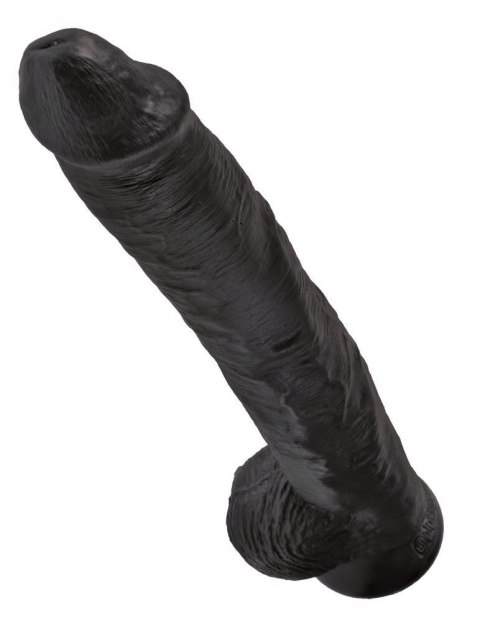 King Cock 14" Cock w Balls Dar King Cock 14" Cock w Balls Dar