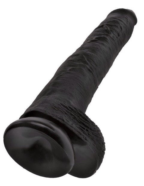 King Cock 14" Cock w Balls Dar King Cock 14" Cock w Balls Dar