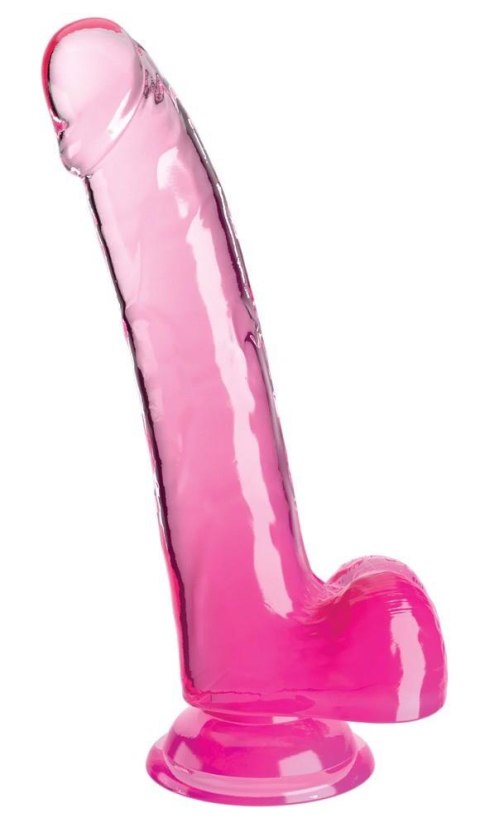 KingCockClear 9 w balls Pink KingCockClear 9 w balls Pink