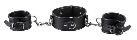 Leather neck and hand cuffs Leather neck and hand cuffs