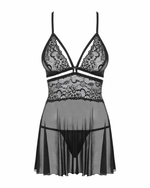 Bielizna-838-BAB-1 babydoll i stringi czarna XXL Bielizna-838-BAB-1 babydoll i stringi czarna XXL
