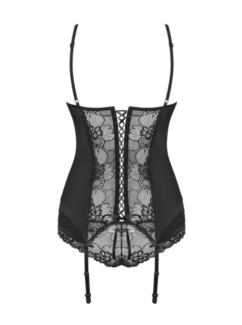 Bielizna-Heartina gorset i figi czarny L/XL Bielizna-Heartina gorset i figi czarny L/XL