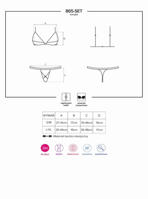 Bielizna-865-SET-1 komplet 2-częściowy L/XL