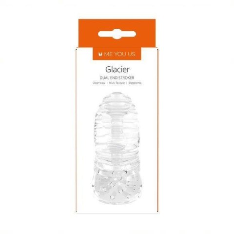 Masturbator- Me You Us Glacier Dual End Stroker Male Masturbator Transparent Masturbator- Me You Us Glacier Dual End Stroker Male Masturbator Transparent
