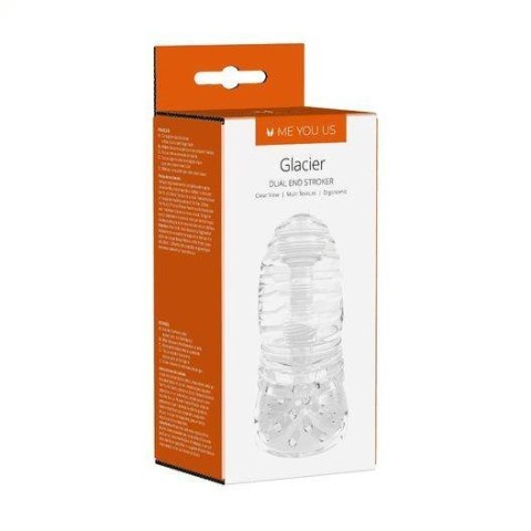 Masturbator- Me You Us Glacier Dual End Stroker Male Masturbator Transparent Masturbator- Me You Us Glacier Dual End Stroker Male Masturbator Transparent