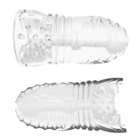 Masturbator- Me You Us Glacier Dual End Stroker Male Masturbator Transparent Masturbator- Me You Us Glacier Dual End Stroker Male Masturbator Transparent