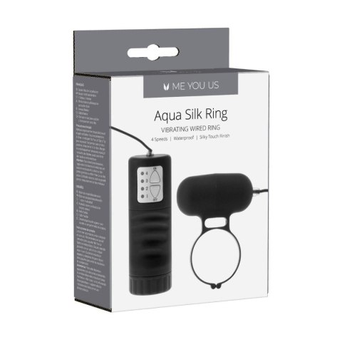 Pierścień- Me You Us Aqua Silks Cock Ring Black Pierścień- Me You Us Aqua Silks Cock Ring Black