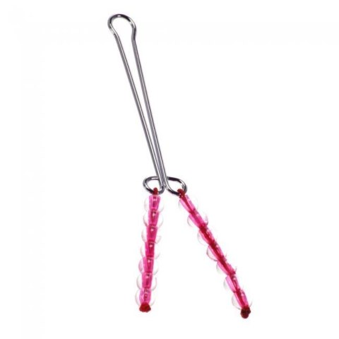 Stymulator- Me You Us Squeeze N Please Beaded Clit Clip Red Stymulator- Me You Us Squeeze N Please Beaded Clit Clip Red
