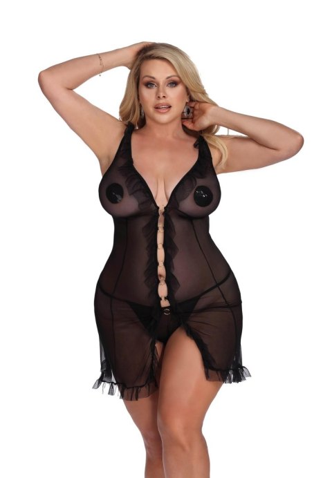 DIXIE black chemise L+ (czarna halka) DIXIE black chemise L+ (czarna halka)