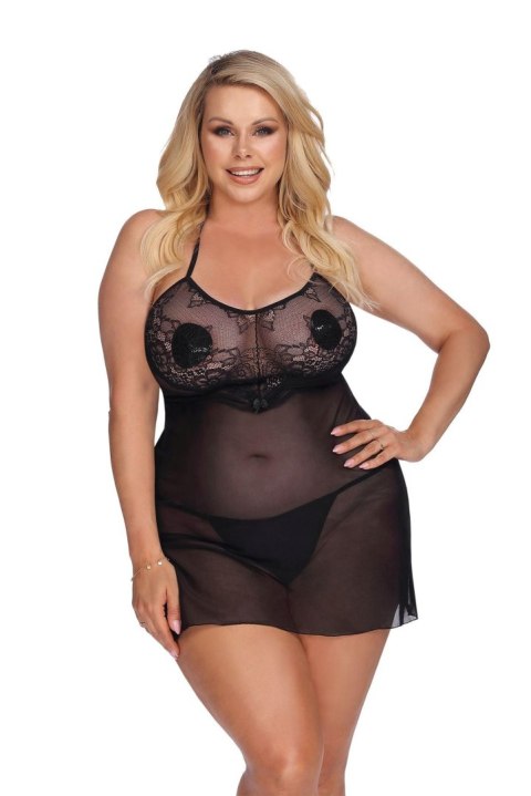 LIVA black chemise XL+ (czarna halka) LIVA black chemise XL+ (czarna halka)