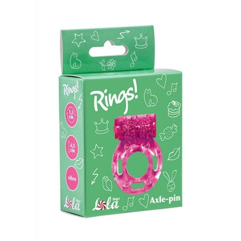 Cockring with vibration Rings Axle-pin pink Cockring with vibration Rings Axle-pin pink