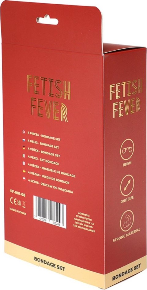 Fetish Fever - Bondage Set - 4 pieces - Red Fetish Fever - Bondage Set - 4 pieces - Red