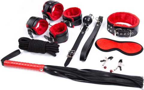 Fetish Fever - Bondage Set - 9 pieces - Red/Black Fetish Fever - Bondage Set - 9 pieces - Red/Black