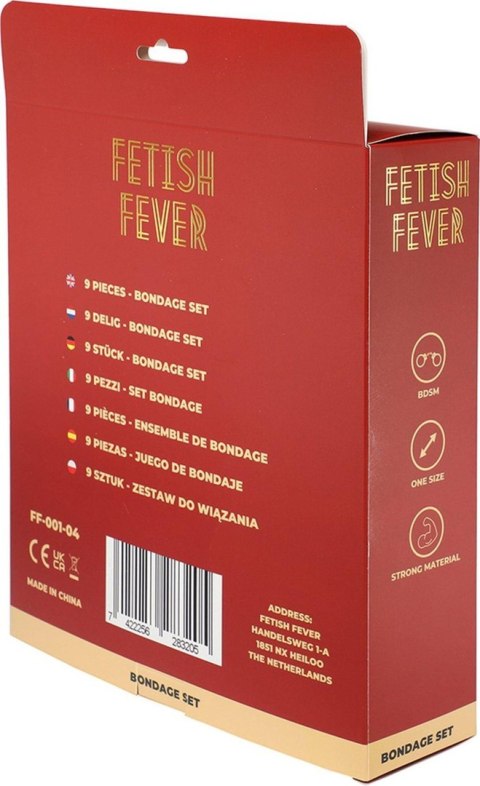 Fetish Fever - Bondage Set - 9 pieces - Red/Black Fetish Fever - Bondage Set - 9 pieces - Red/Black