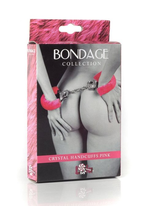 Kajdanki-Wristcuffs with crisatls BONDAGE pink Kajdanki-Wristcuffs with crisatls BONDAGE pink