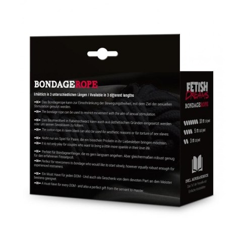 Fetish Dreams Bondage Rope 3m Black Fetish Dreams Bondage Rope 3m Black