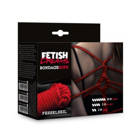 Fetish Dreams Bondage Rope 5m Red Fetish Dreams Bondage Rope 5m Red