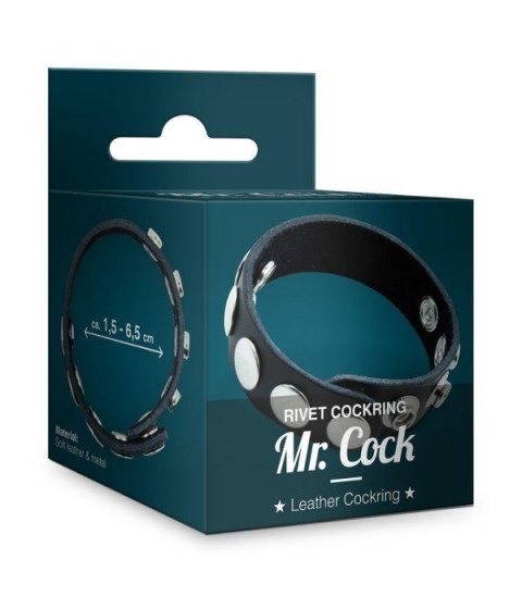 Mr. Cock Rivet Leather Cockring black Mr. Cock Rivet Leather Cockring black