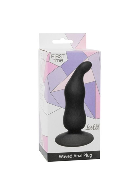 Plug-Anal Plug Waved Anal Plug Black Plug-Anal Plug Waved Anal Plug Black